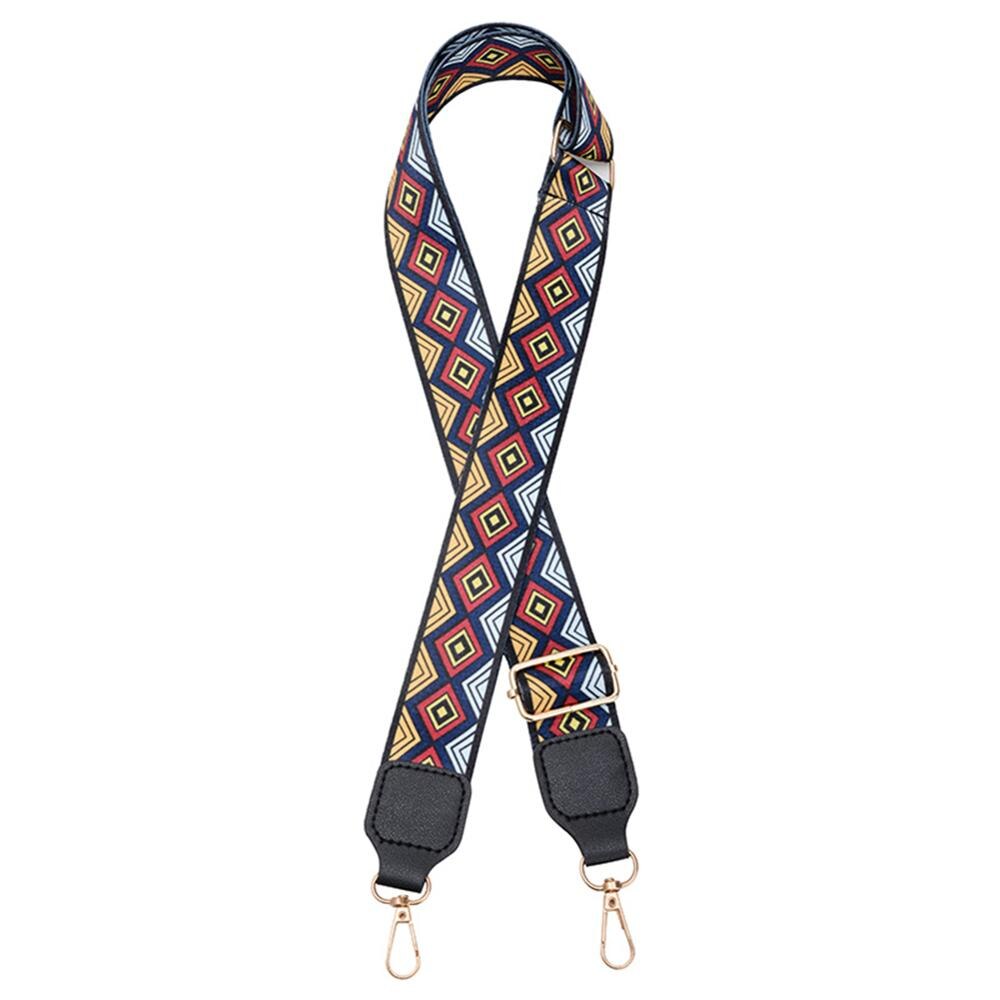 Ethnic Multicolor Printing Shoulder Strap Nylon Adjustable Rainbow Belt Wide Handle Women Bags Accessories: 013