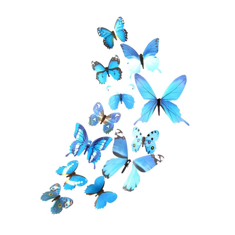 12pcs Wall Stickers PVC Simulation Insect Wall Decals Waterproof Wallpapers for Home Decoration
