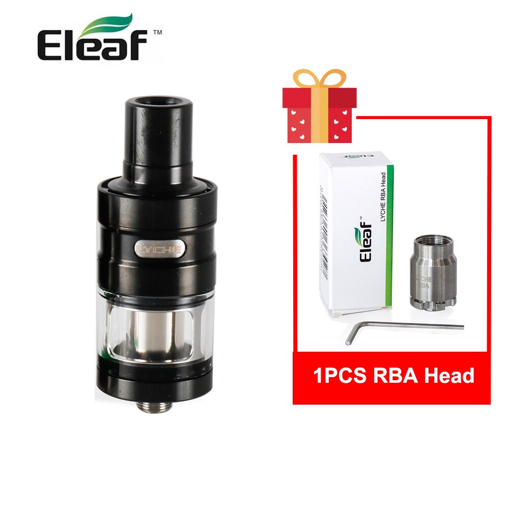 Clearance Original Eleaf Atomizer Ello S/ELLO Mini/Lyche Tank/Lemo 2 Atomizer DIY Cotton Vape Tank Electronic Cigarette: Black Lyche