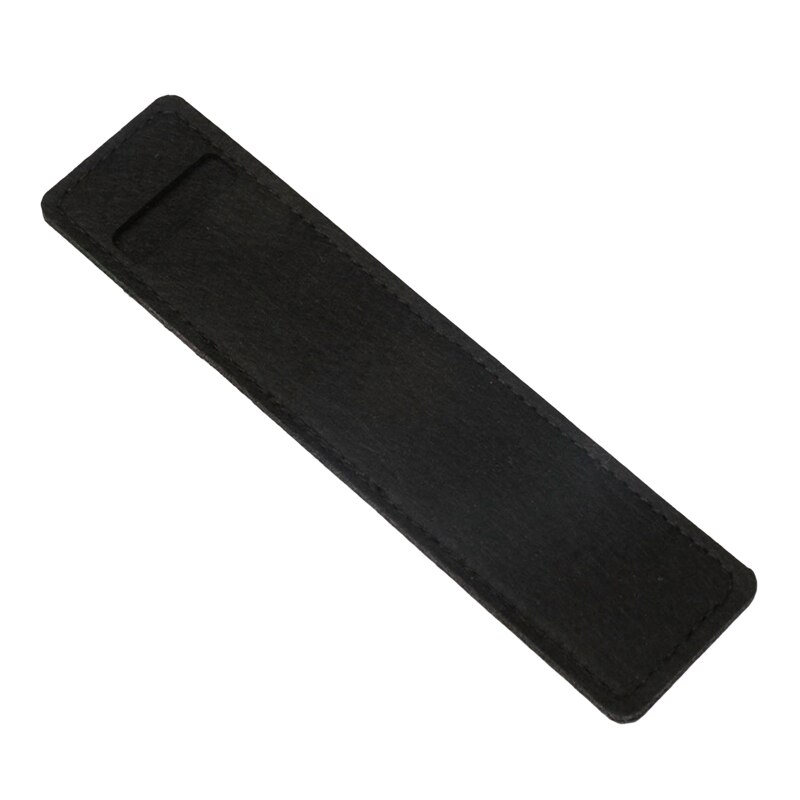 Felt Pen Case Holder Solid Color Fountain Pens Pouch Protective Sleeve Cover for Roller Ballpoint Gel Pen Pencil: Black