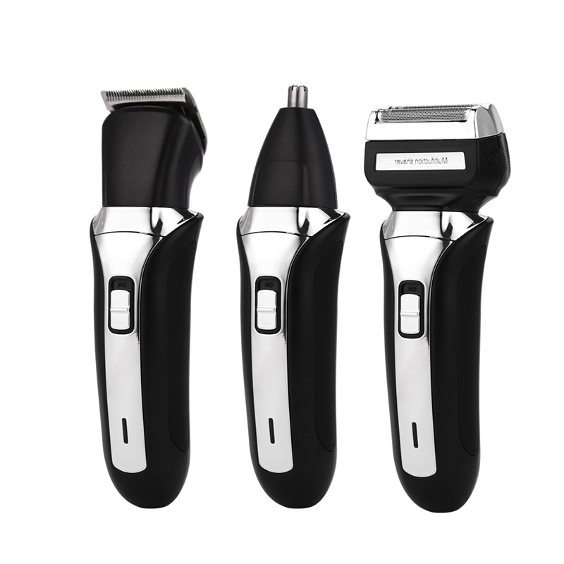 3 in 1 Electric Shaver Cordless Beard Trimmer Rechargeable Nose Hair Trimmer Men Sideburns Shaving Razor Face Care Grooming Set