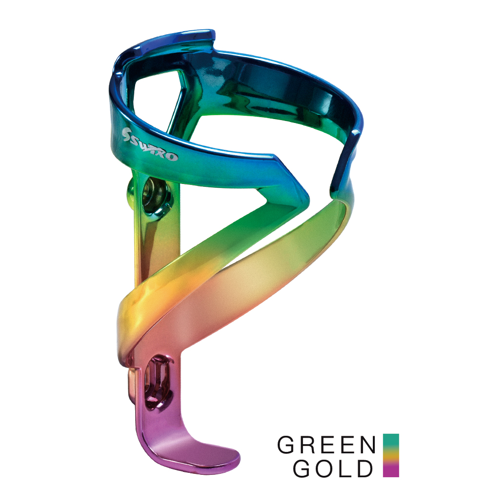 Bunte Bike Flasche Halter Faser glas Nylon Fahrrad Flasche Käfig Ultraleicht MTB Rennrad Wasser Flasche Rack Fahrrad Zubehör: Green gold powder
