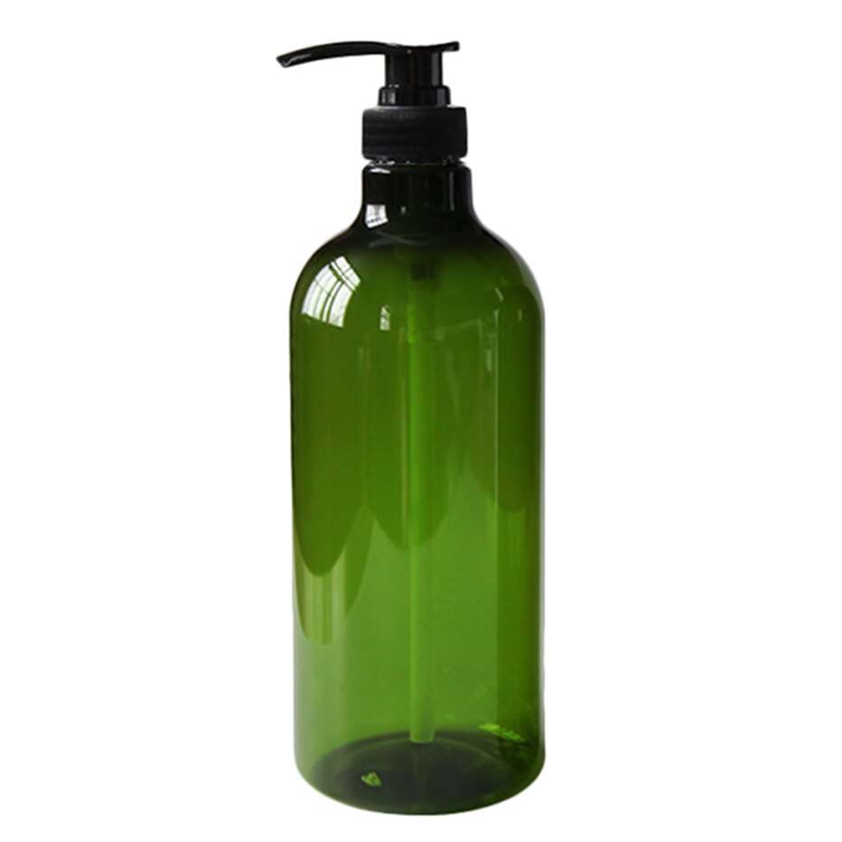 1000ml Shampoo Body Wash Hair Conditioner Press Bottles Soap Dispenser Liquid Lotion Container Bathroom Shower Refillable Bottle: green / hand washing