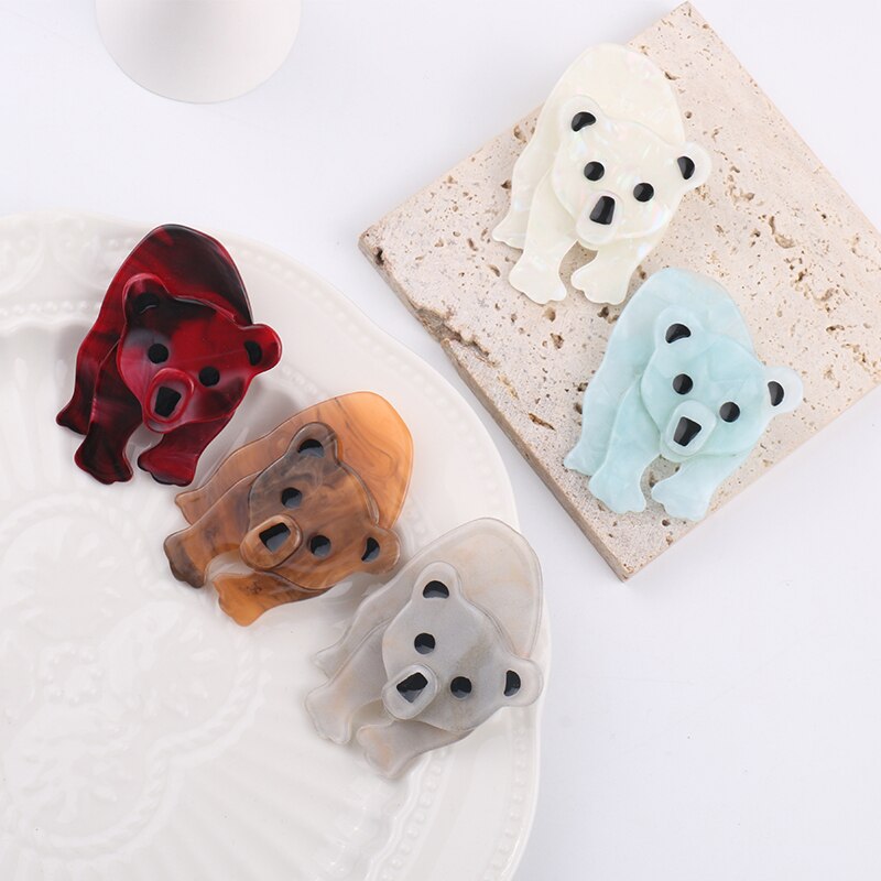 NYN – broche ours mignon bleu rouge blanc pour femmes et enfants , nouvelle fête d'anniversaire en acrylique, meilleurs de noël 5 couleurs