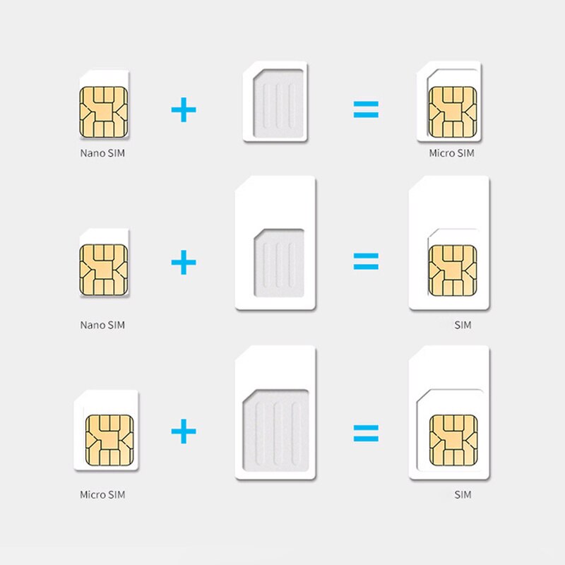 Zwart Nano Sim-kaart Naar Micro Standard Adapter Converter Sets Sim Card Tool Voor Telefoon Accessoires