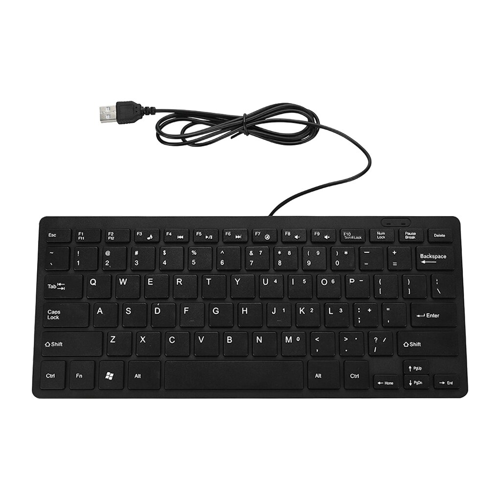 Przewodowa Mini klawiatura usb 78 klawiatura wyciszania klawiszy Multimedia na pulpit laptopa