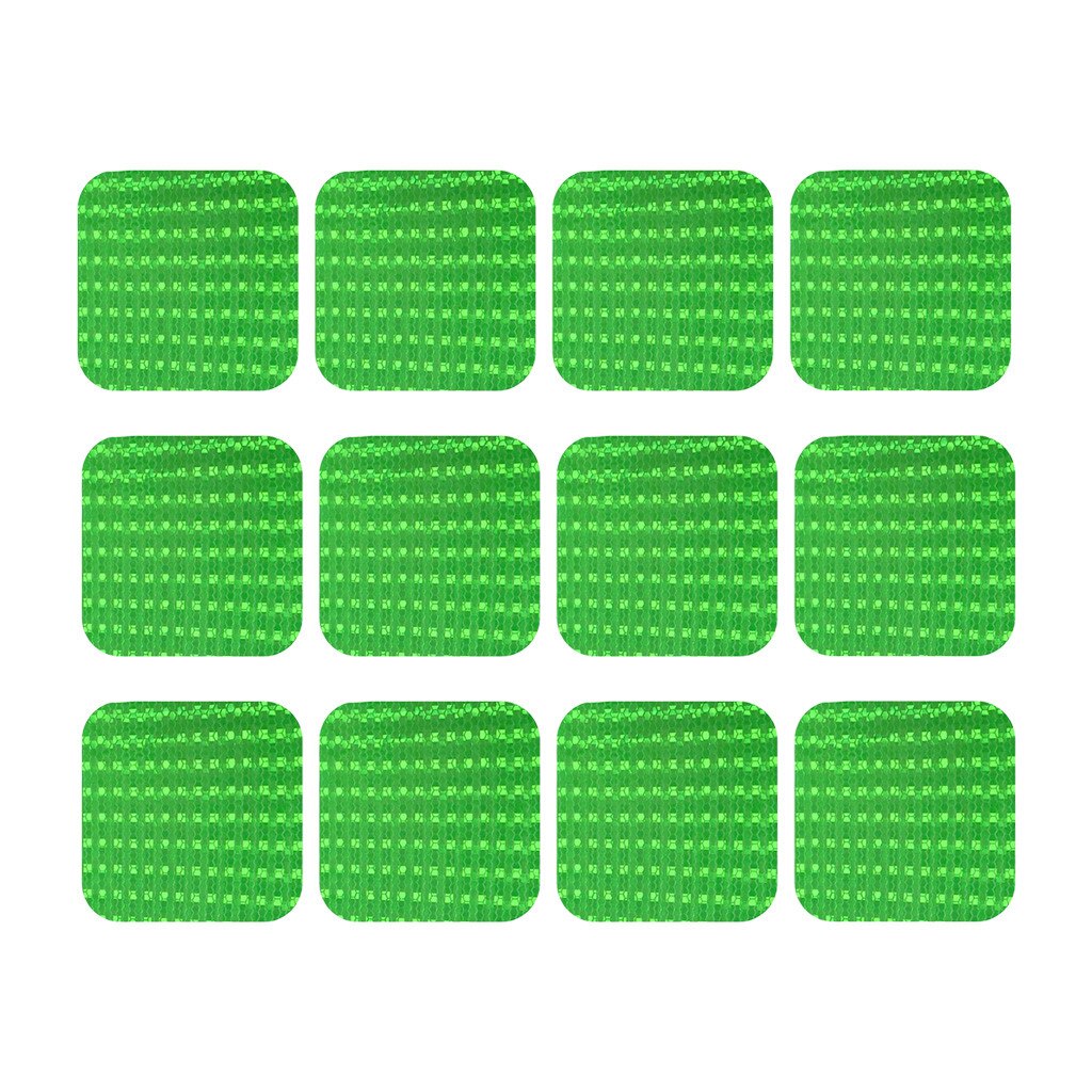 12Pcs Reflecterende Fiets Stickers Veiligheid Plakband Voor Fiets Auto Zak Decor Plakband Fiets Stickers Fiets Accessoires: Green 