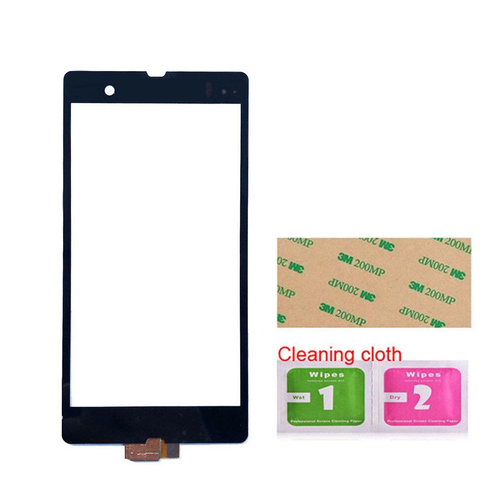 Pantalla táctil para Sony Xperia Z C6602 L36H C6603 digitalizador de pantalla táctil r Sensor Panel de vidrio reemplazo de montaje: Black