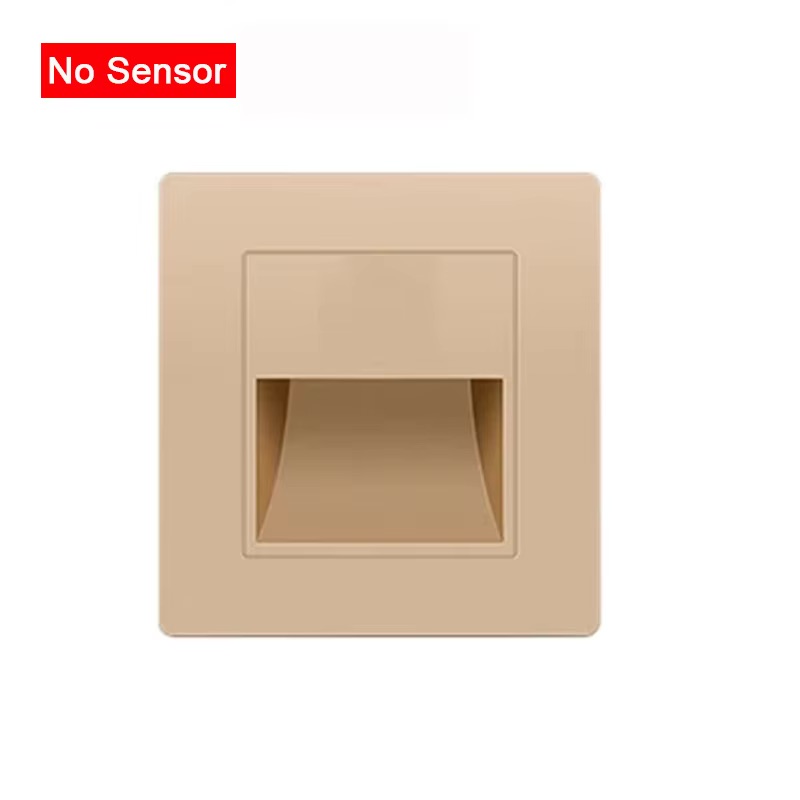 Luces de escalera con Sensor de movimiento infrarrojo, lámpara de pared para escaleras interiores y exteriores, luz LED empotrada de 3W para decoración de escaleras y dormitorios: Azul