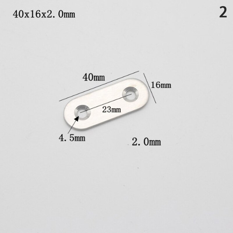 1/2/10pcs Stainless Steel Connector of Straight Iron Sheet Angle Cabinet Corner Code: 40x16x2mm