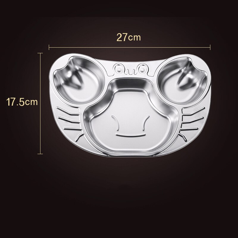 Stainless Steel Tableware Plate For Food Serving Table Plates For Children Dinner Lunch Kitchen Convenience Food Tray: crab
