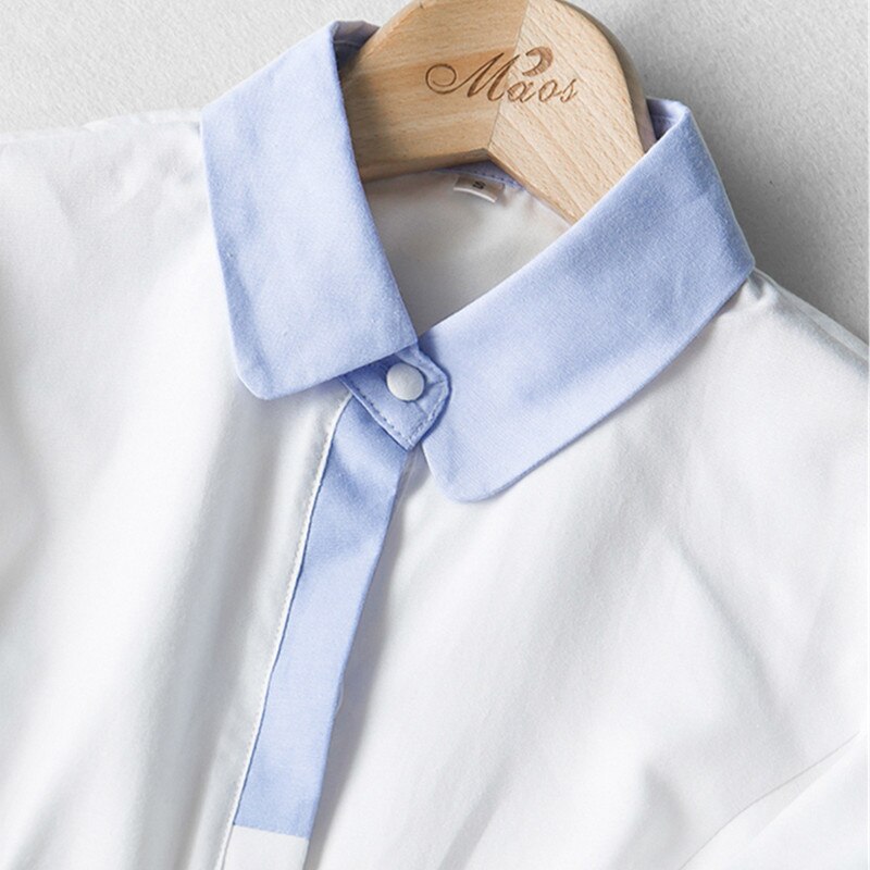 Naviu sommer bomullsskjorte for kvinner klær kontor damer kortermede bluser formelle topper blusas