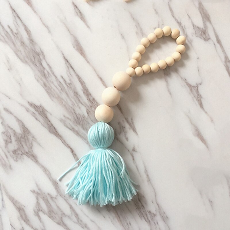 INS Nordic Stil Holz Perle String Dekoration Kinder Zimmer Zelt Wand Hängen Ornamente Mädchen Baby Zelt Dekorative Anhänger: S3 Hanging Ornaments