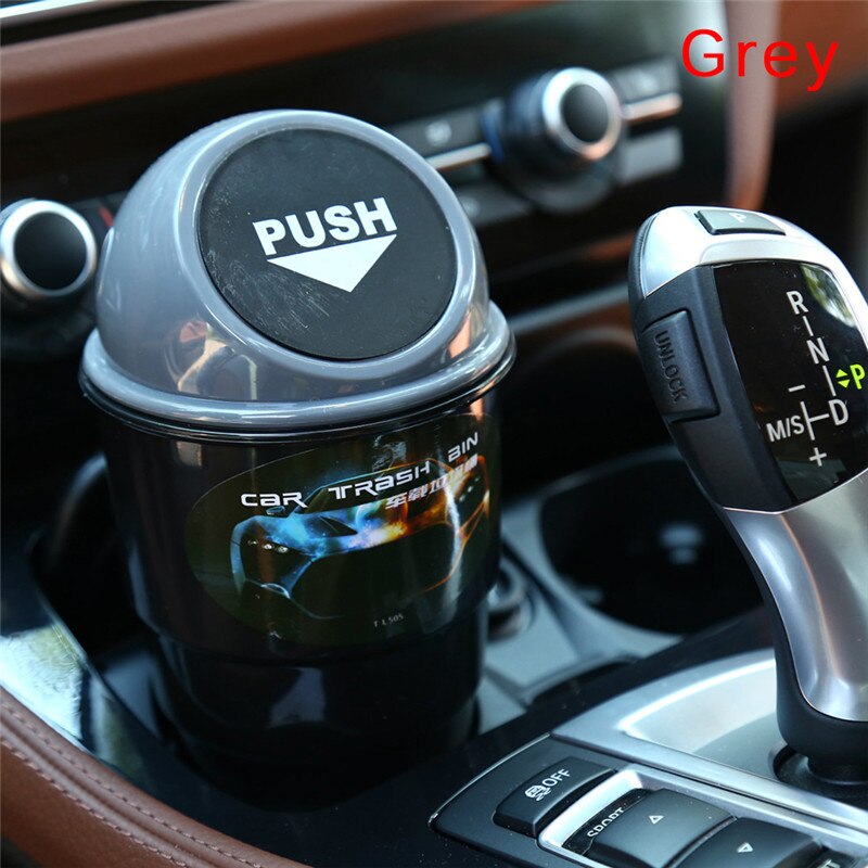 Poubelle de rangement pour voiture | Support de Gargage, accessoires universels de seau de stockage pour Automobile poubelle de voiture, boîte de rangement automatique: Gris