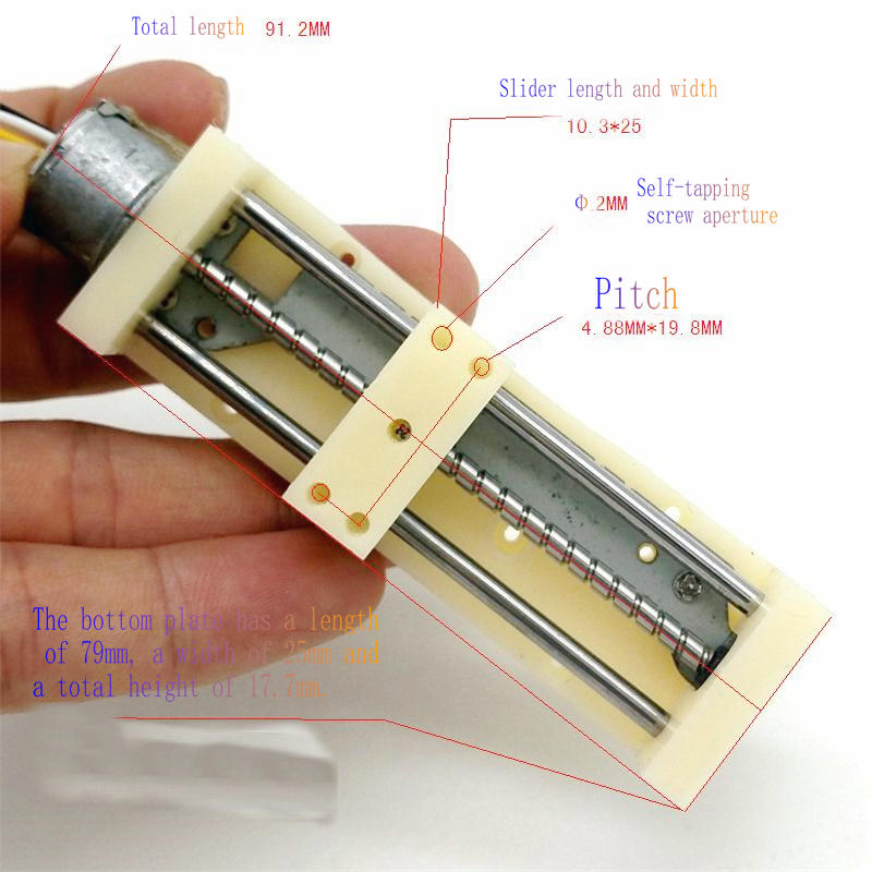 Slide table screw linear stepper motor, old motor, slide table, can be used normally