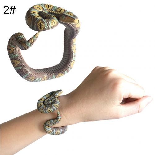 Simulation PVC Python Snake Bracelet Prank Tricks Toy Halloween Party Supplies Jokes Toys Animals Model Funny Scary Snake: 2