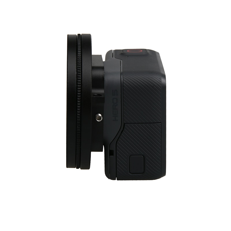 52mm preto metal vidro circular polarizando cpl lente filtro conjunto com adaptador de filtro para gopro hero 7 6 5 caso à prova dwaterproof água