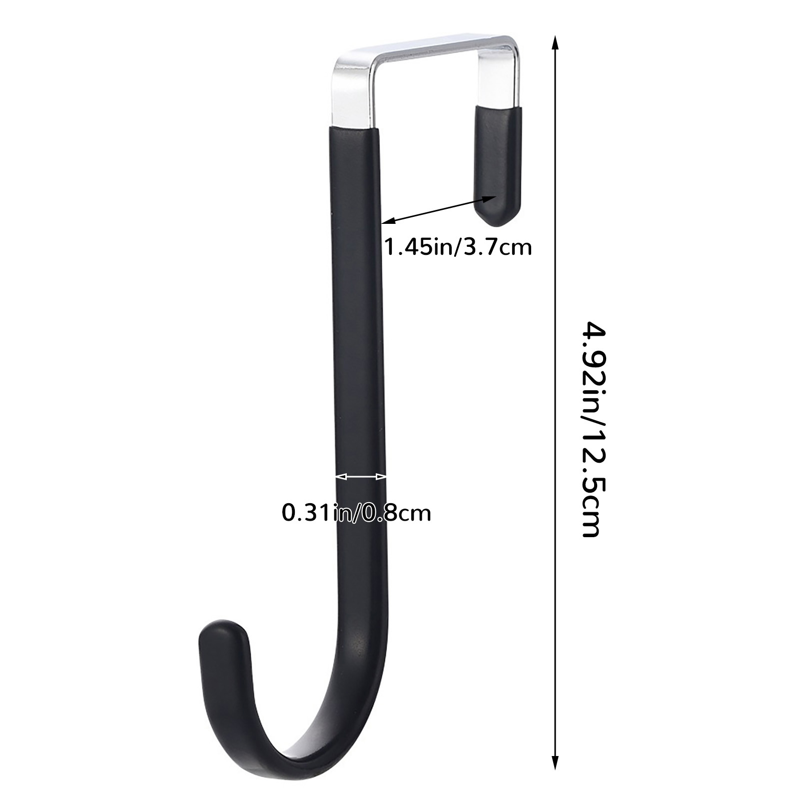 1Pc Multifunctionele Deur Hanger Keukenkast Deur Terug Haak Opknoping Rek Kleding Jas Handdoek Hanger Badkamer Accessoires: Light Grey