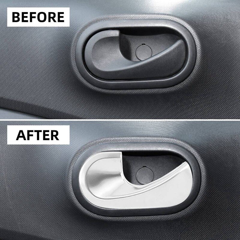 Chrome Inner Deurgreep Cover Trim Voor Smart Fortwo Forfour 453 Auto Styling