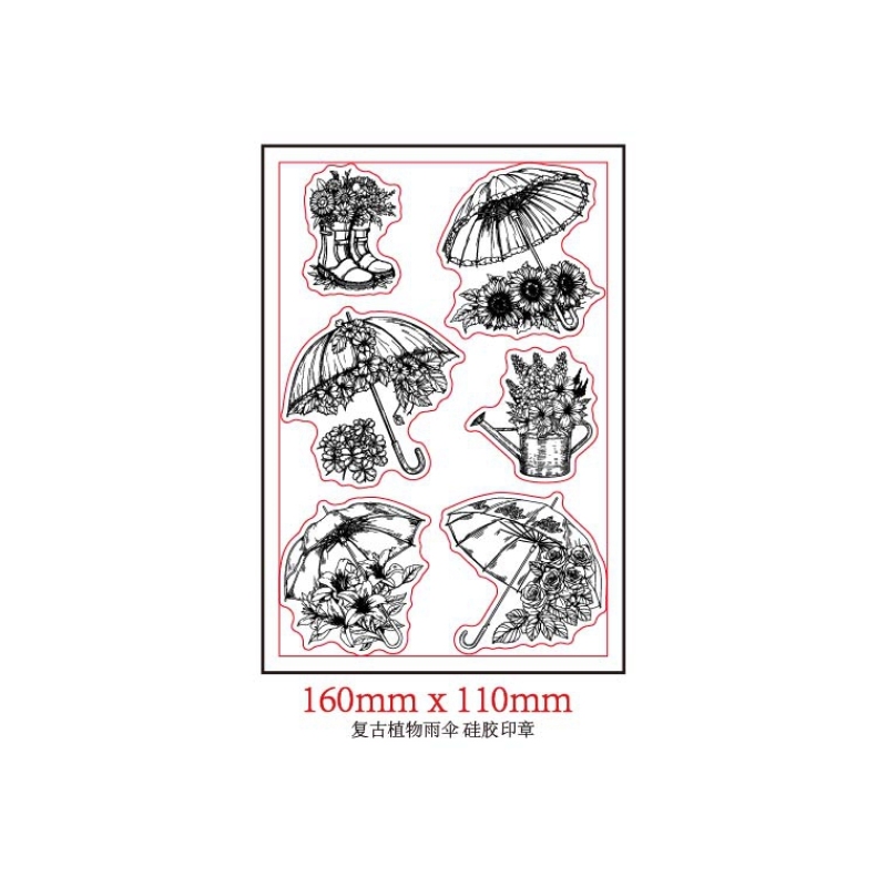 1pc Plumeria Flower Clear Stamps Flower Transparent Stamps Plants Pattern Silicone Clear Stamp Seals for DIY Scrapbooking: Beige