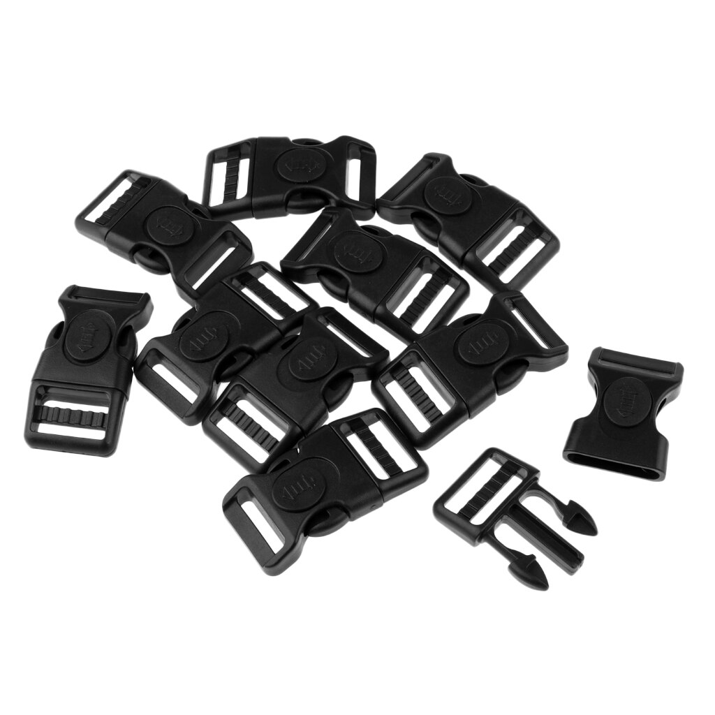 10x Plastic Side Release Buckles For Backpack Luggage Travel Bag Strap Clip