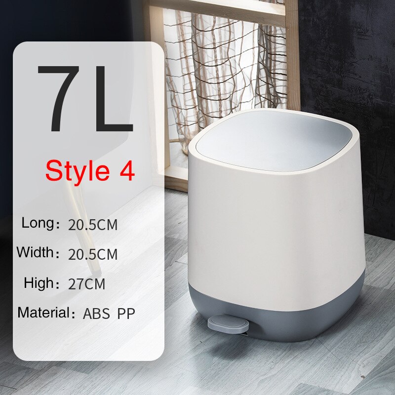 Poubelle nordique Simple pour maison, salon, salle de bains, stockage des déchets de cuisine: Style4