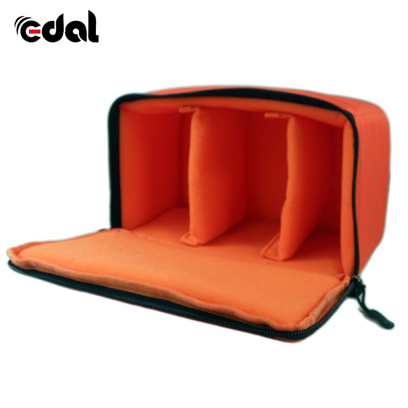Bolsa de inserción portátil para cámara réflex digital bolsa protectora acolchada para cámara réflex digital, negra, resistente al agua, con cremallera