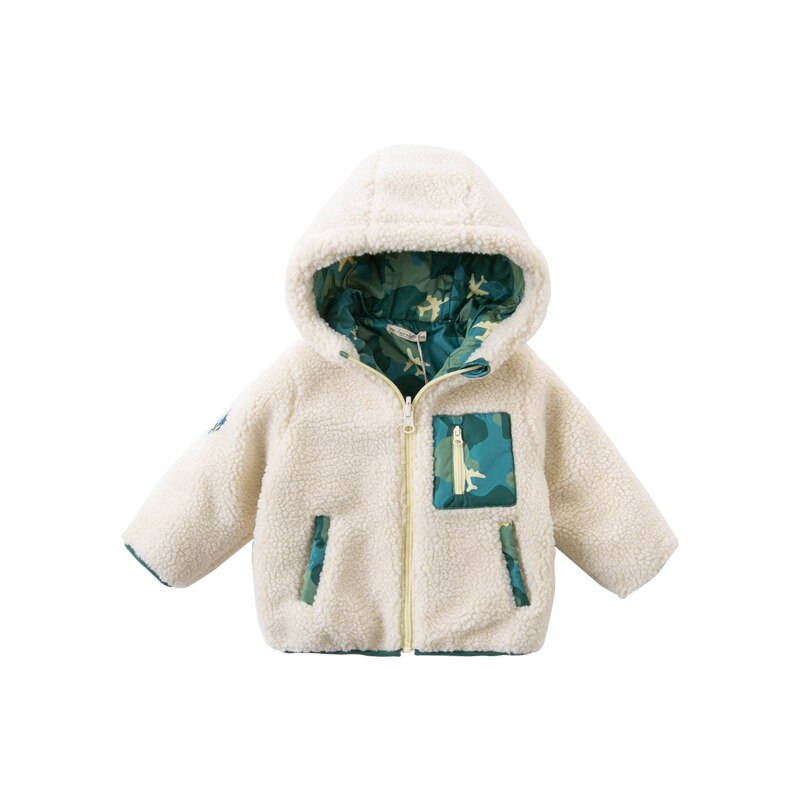 DBX14611 dave bella automne bébé garçons dessin animé double-usure poches manteau à glissière enfants hauts vêtements d'extérieur pour enfants en bas âge: 24M (80cm)