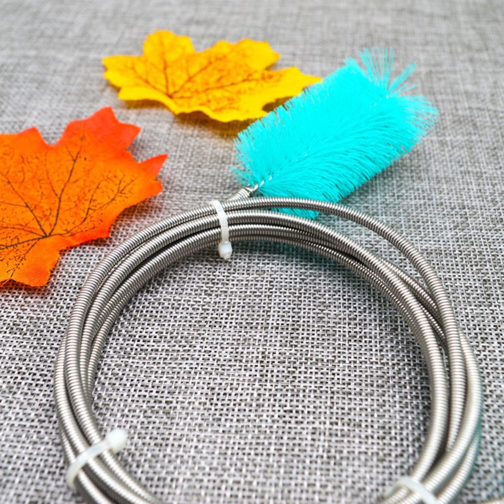 Roestvrijstalen buisreinigingsborstel met één uiteinde, flexibele aquariumfilterpomp, slang, pijpborstels, reiniger