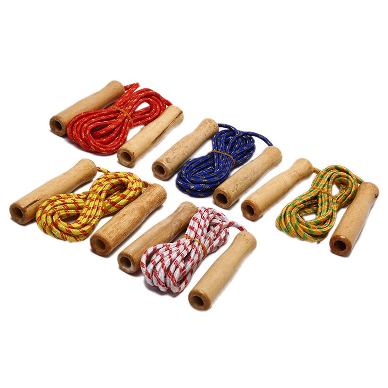 1 ud. Saltar la cuerda de saltar deportiva practicar el salto de velocidad mango de madera niños chico equipo de entrenamiento