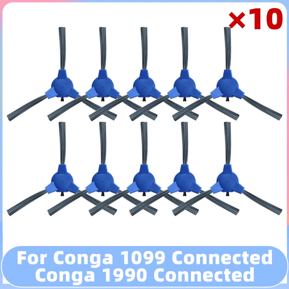 Compatible con Conga 1099 Connected / 1990 Connected Robot repuestos de aspiradora cepillo lateral principal filtro fregona accesorio de repuesto: Chocolate