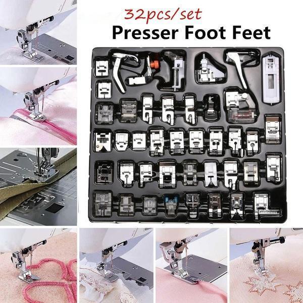 11PCS 32PCS Sewing Machine Presser Foot Press For Brother Singer Kit Braiding Blind Stitch OverLock Zipper Ruler Parts