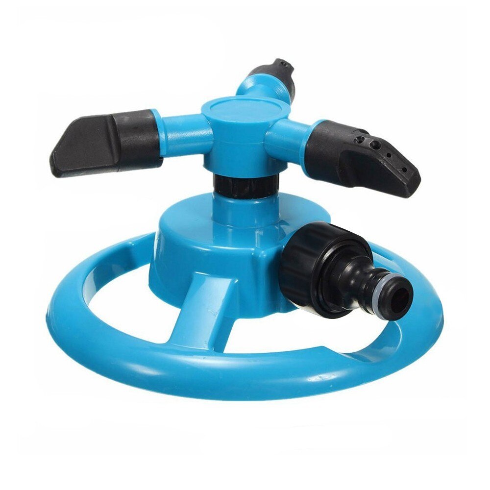 Gräsmatta sprinkler automatisk trädgård vattenspridare gräsmatta bevattning rotation 360 ° vattning gräsmatta, växter, blommor för barn att leka: Blå