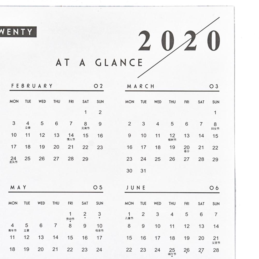 21*28.5CM Schedule Plan Note Calendar Kraft Paper Simple A4 Planning Schedule Year Calendar Memorandum For Home Office