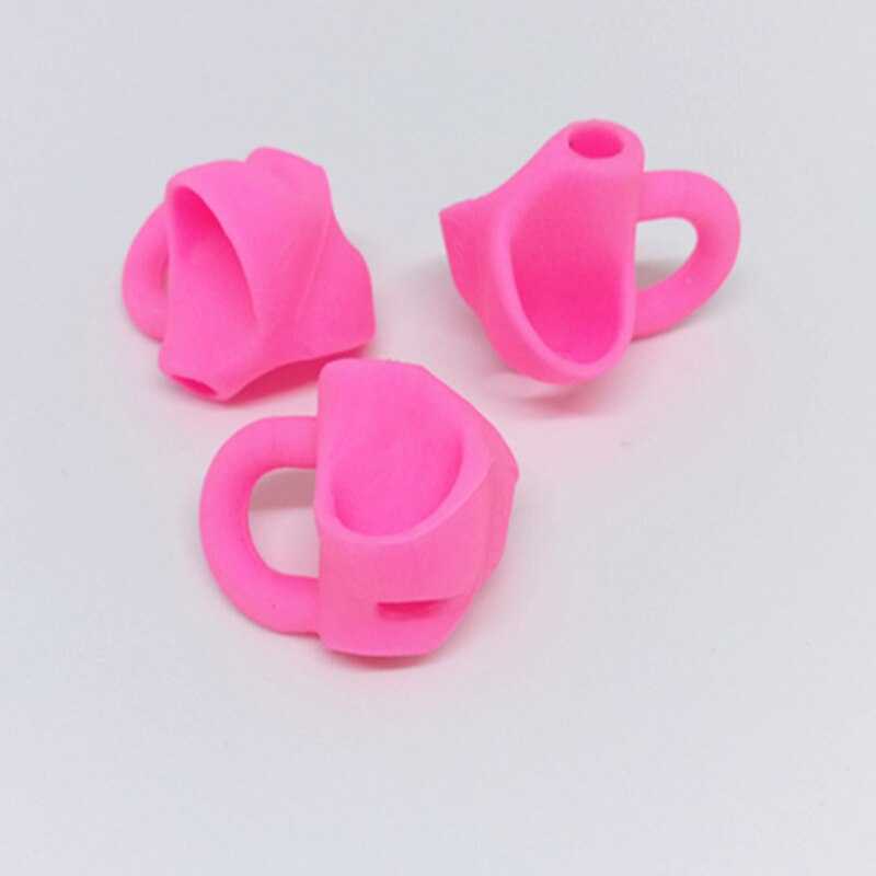 3pcs Magic Silicone Pencil Grip Beginner Writing Aid Tool Baby Double Thumb Posture Correction Tool Pen Holder Student Education: Three pink