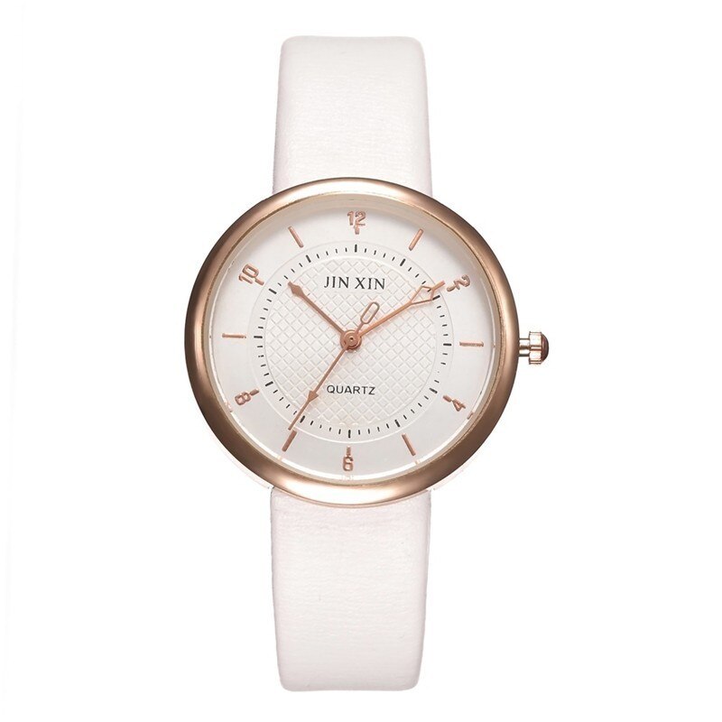 Zeer chique, stijlvolle dameshorloge, klassiek quartzhorloge van roestvrij staal, armbandhorloges, dameshorloges: Wit