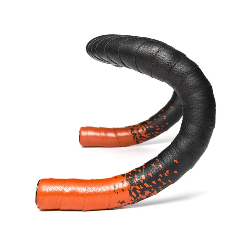 Road Handlebar Tape Anti-Vibration PU EVA Breathable Non-Slip Handle Bar Belt Wrap Gradient Bicycle Handlebar Tape: Black orange