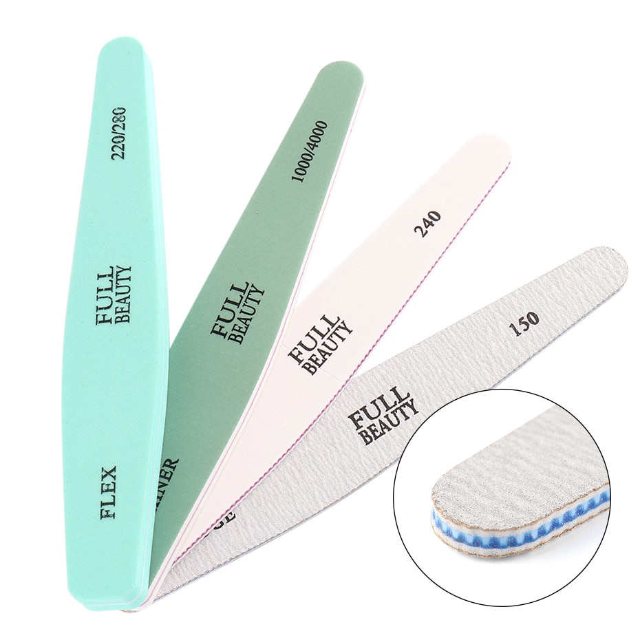 Nagelbuffert fil set slipblock svamp naglar polerverktyg kit gel nagellack remover manikyr verktyg  ji1798