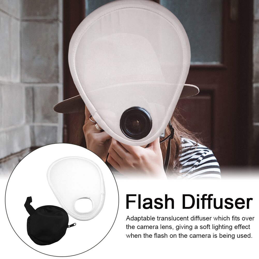Diffusore Flash da 30cm accessori facili da installare fotografia lente flessibile portatile pieghevole per fotocamera copertura riflettente universale