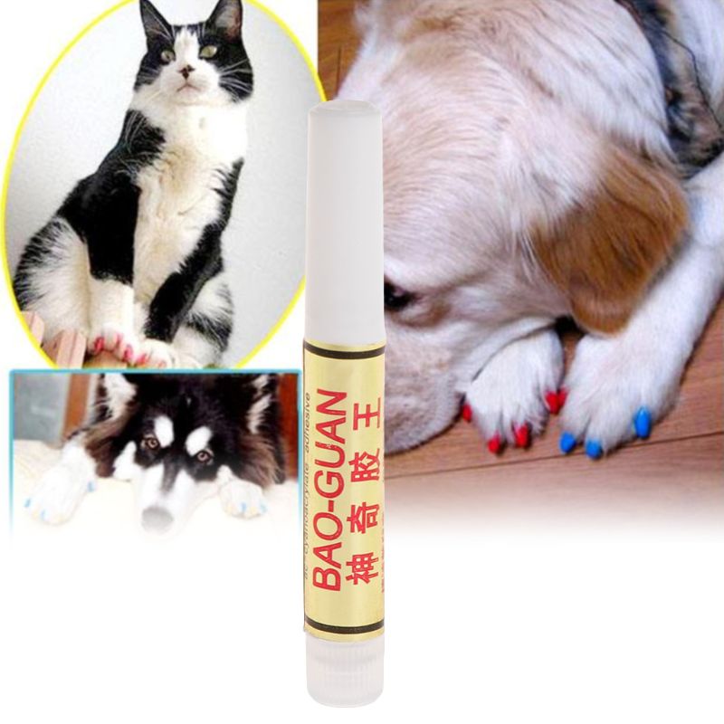 Pet Nail Cap Glue Nails Cover Protector Dog Cat Puppy Claw Paws Adhesive Soft Applicator Grooming Accessories