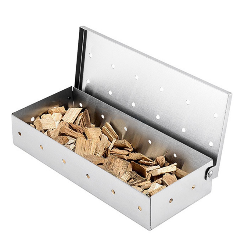 Stainless Steel Cold Smoke Generator BBQ Accessories Barbecue Grill Cooking Tools Bacon Fish Mini Apple Wood Chips Smoking Box