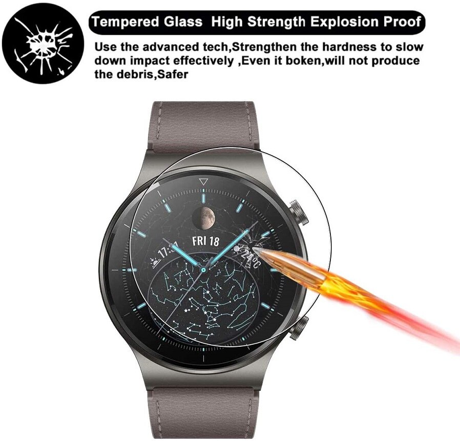 3D Gehard Glas Screen Protector Voor Huawei Horloge GT2 Pro Smartwatch Scherm Beschermende Film Voor Huawei GT2 Pro Cover Film