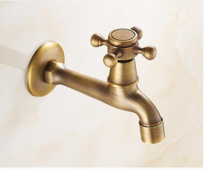 Robinet de toilette, robinet Bronze Antique de machine à laver, robinet de toilette, robinets de jardin décoratif pour l'extérieur: YELLOW