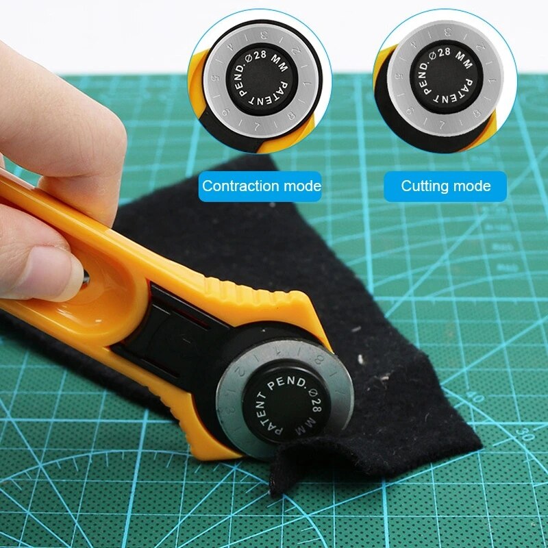 Titanium Coated Rotary Cutter Patchworks Cutter Voor Doek Papier Fiber Film Lederen Tapijt Hfing