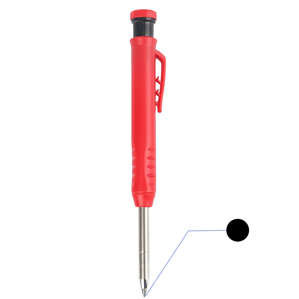 Solid Carpenter Mechanical Pencil For Construction Woodworking Long Head Carpenter Pencil With Sharpener Stationery Supplies: WHITE