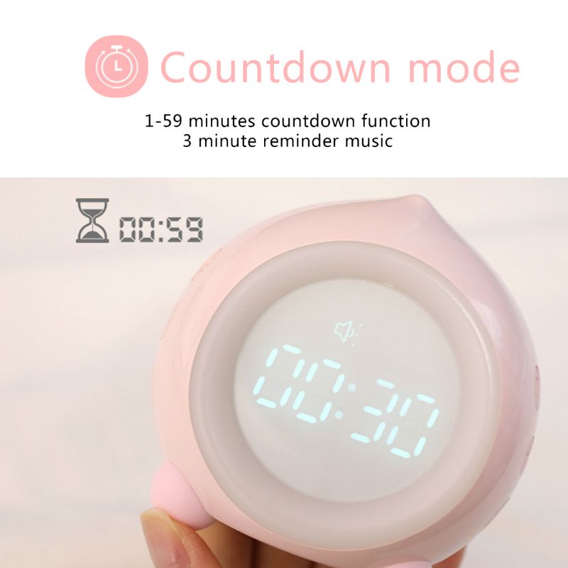 Reloj despertador Digital para niños, simulador de amanecer con lámpara de luz nocturna LED
