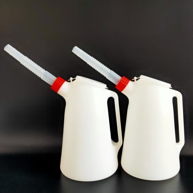 Translucent 5l Oil Dispenser with Automotive Oil Container Measuring Jug Oil Can Dispenser Bottle Enough for Fluids