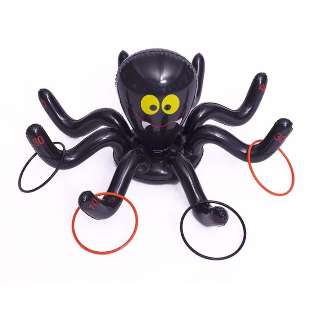 Max Fun Halloween Ring Toss Spel Opblaasbare Spinnen Voor Kids Halloween Party Gunsten Binnen Buiten Party Game: Default Title