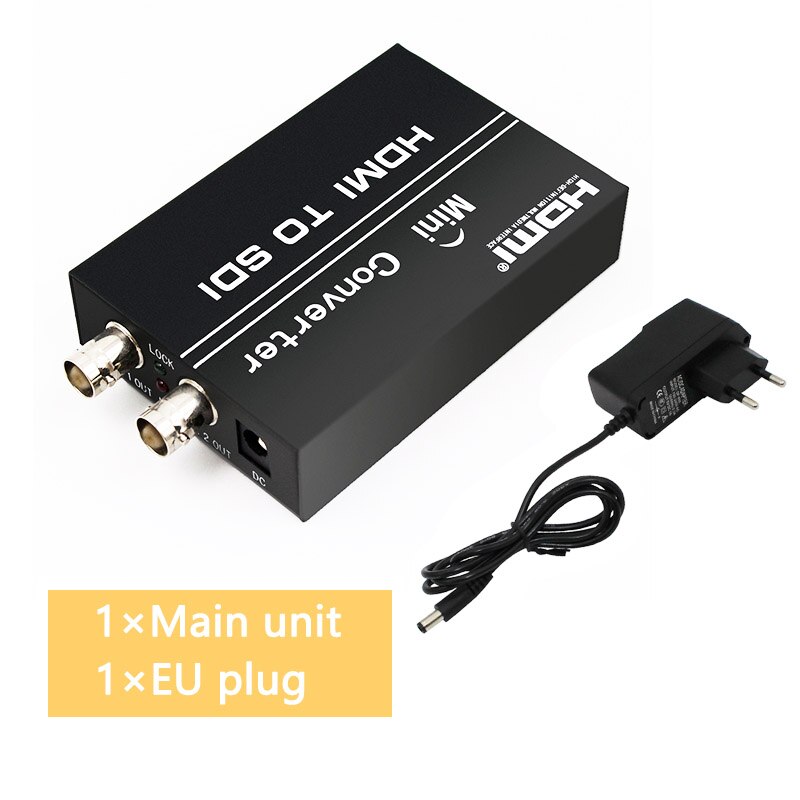 HDMI naar SDI Converter Adapter HDMI2SDI HDMI-SDI Vrouwelijke Mini 2 Input naar SDI 2 Uitgang voor DVD PC Monitor: EU plug