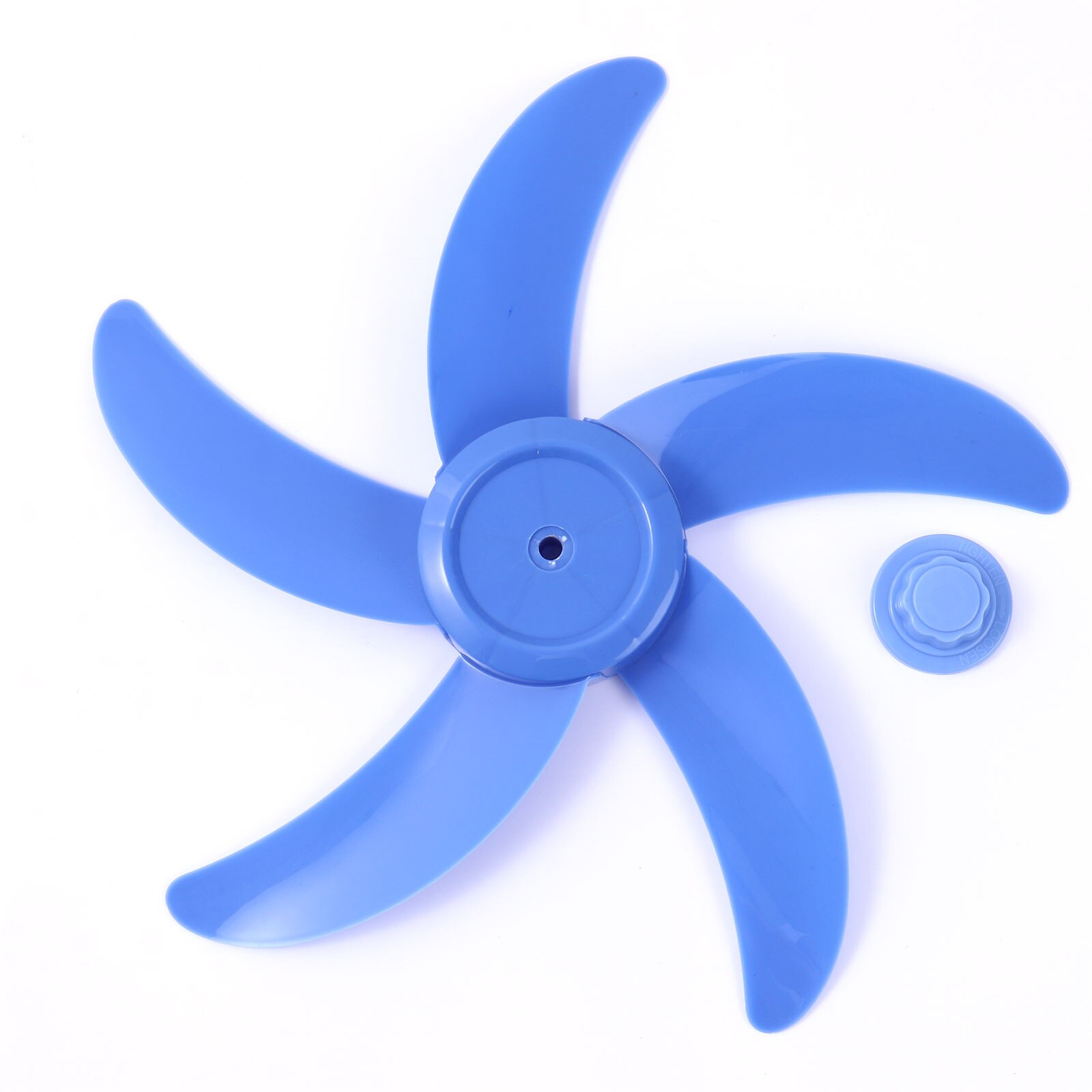 Hélice de ventilateur en plastique, 5 feuilles avec écrou, pièce de rechange pour accessoire général de Table sur pied de 16 pouces: Blue
